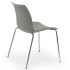 Крісло Tilia Laser ніжки хромовані сірий цемент