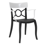 Кресло Papatya Opera-K сиденье черное, верх белый