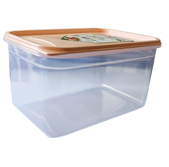 Контейнер Flexy Box прямокутний 1,3 л прозорий кришка помаранчева Irak Plastik