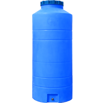 Бочка 400 л вертикальна ВО ПБ блакитна