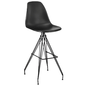 Стілець барний Tilia Eos-X ніжки металеві фарбовані чорний - чорний