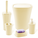 Набор для ванной комнаты Planet Papillon 5 предметов кремовый