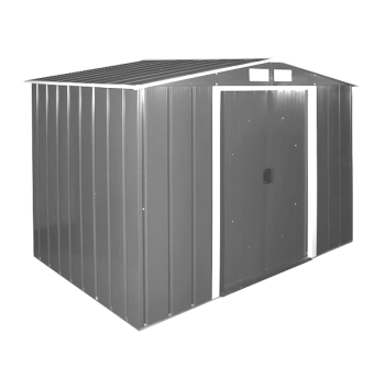 Сарай металевий ECO 320x302x196 см сірий з білим