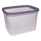 Кошик для білизни під ротанг 35 л пудровий