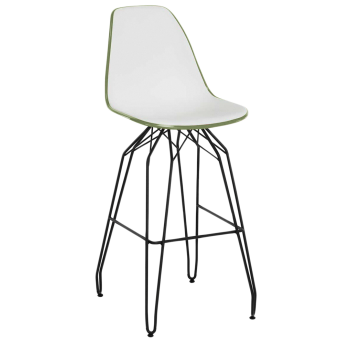 Стілець барний Tilia Eos-M ніжки металеві фарбовані хакі - біла слонова кістка
