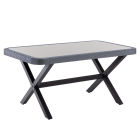 Стіл Tilia Osaka-X 150 x 90 см стільниця в склі антрацитовий