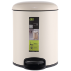 Ведро для мусора с педалью JAH 4 л бежевое