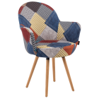 Крісло Tilia Gora-N ніжки букові, сидіння з тканиною PATCHWORK