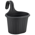 Горщик для квітів балконний підвісний Camellia 3 л антрацитовий