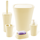 Набір для ванної кімнати Planet Papillon 5 предметів кремовий