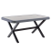 Стол Tilia Osaka-X 150 x 90 см столешница в стекле антрацитовый