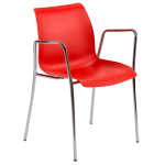 Кресло Tilia Laser ножки хромированные красное 