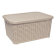 Корзина под ротанг с крышкой 18 л бежевая