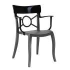 Кресло Papatya Opera-K сиденье антрацит, верх черный