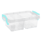 Контейнер на засувках подвійний 0,5 л прозорий