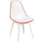Стілець Tilia Eos біла слонова кістка - помаранчевий