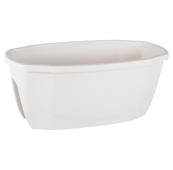 Горщик для квітів на перила Emerald 15,5 л біло-сірий