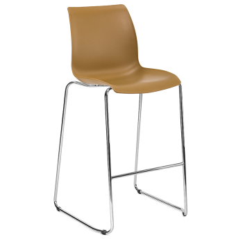 Стілець барний Tilia Laser ніжки хромовані колір дерево