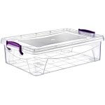 Контейнер на засувках низький 7 л прозорий