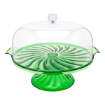 Тортовниця Кристал з підставкою зелена Тортовниця Кристал з підставкою зелена