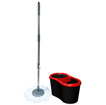 Набір для прибирання Planet Spin Mop Dark 14 л чорний