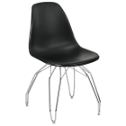 Стілець Tilia Eos-M ніжки металеві хромовані чорний - чорний