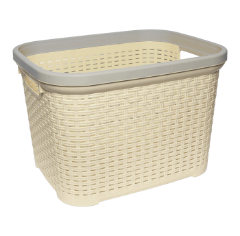 Кошик для білизни під ротанг 35 л бежевий