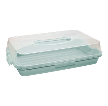 Тортовниця прямокутна сіро-блакитна