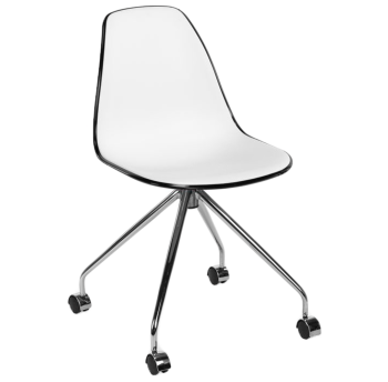 Стул Tilia Eos-O ножки металлические черный - белая слоновая кость