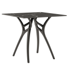 Стол Tilia Ivy-L 90 х 90 см столешница черный мрамор ножки черные