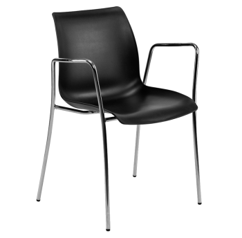 Крісло Tilia Laser ніжки хромовані чорне