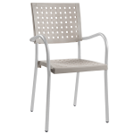 Кресло Papatya Karea слоновая кость, база алюминий