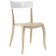 Стул Papatya Hera-S песочно-бежевое сиденье, верх белый