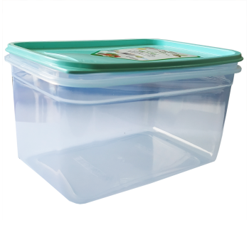 Контейнер Flexy Box прямокутний 1,3 л прозорий кришка бірюзова Irak Plastik