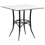 Стіл Tilia Capri 90x90 см біла стільниця, ніжки чорні Стіл Tilia Capri 90x90 см біла стільниця, ніжки чорні