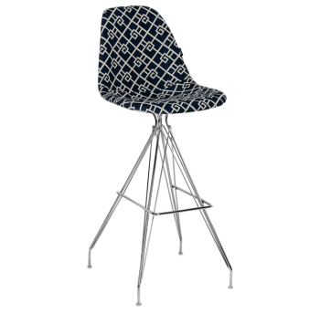 Стул барный Tilia Eos-X сиденье с тканью, ножки металлические хромированные ARTCLASS 805