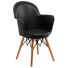 Крісло Tilia Gora-V ніжки букові чорне