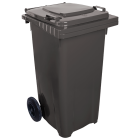 Бак для мусора на колесах с ручкой 120 л серый