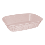 Хлебная корзина под ротанг пудровая