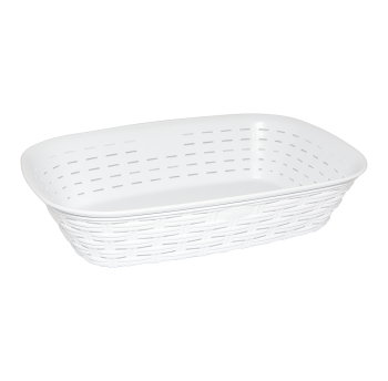 Хлібний кошик під ротанг білий