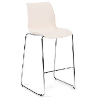Стілець барний Tilia Laser ніжки хромовані кремовий