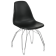 Стілець Tilia Eos-M ніжки металеві хромовані чорний - чорний