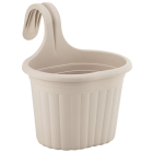 Горщик для квітів балконний підвісний Camellia 3 л біло-сірий