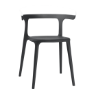 Крісло Papatya Luna чорне сидіння, верх білий