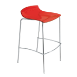 Барний стілець Papatya X-Treme BSS прозоро-червоний
