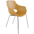 Кресло Papatya Opal-ML PRO желтый, ножки хром