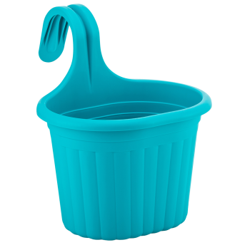 Горщик для квітів балконний підвісний Camellia 3 л бірюзовий