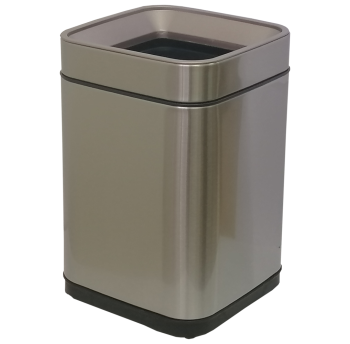 Відро для сміття JAH 8 л срібний металік без кришки з внутрішнім відром