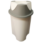 Відро для сміття Planet Twist 15 л крем - сірий