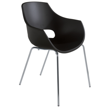 Крісло Papatya Opal-ML PRO чорний, ніжки хром